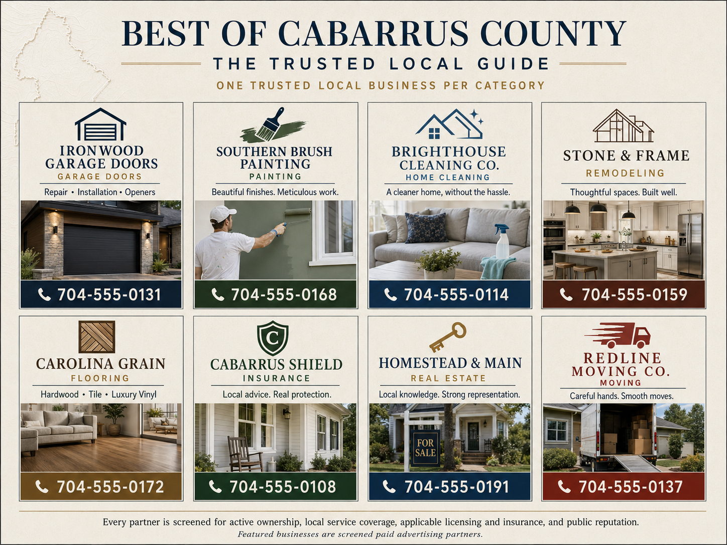 Back of the Best of Cabarrus County mailer