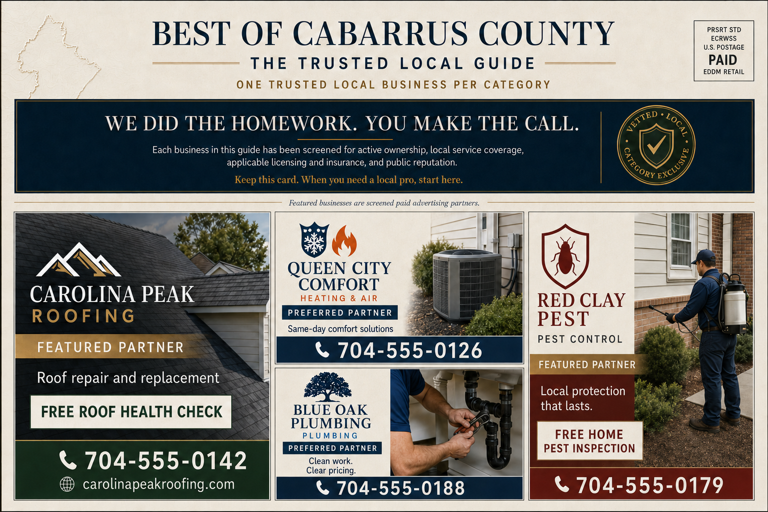 Front of the Best of Cabarrus County mailer
